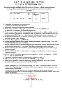 Przetarg ofertowy na garaż – ul. Ząbkowicka 38